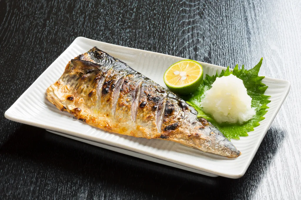 Broiled Mackerel or Sanma in Japanese, a common Fall dish