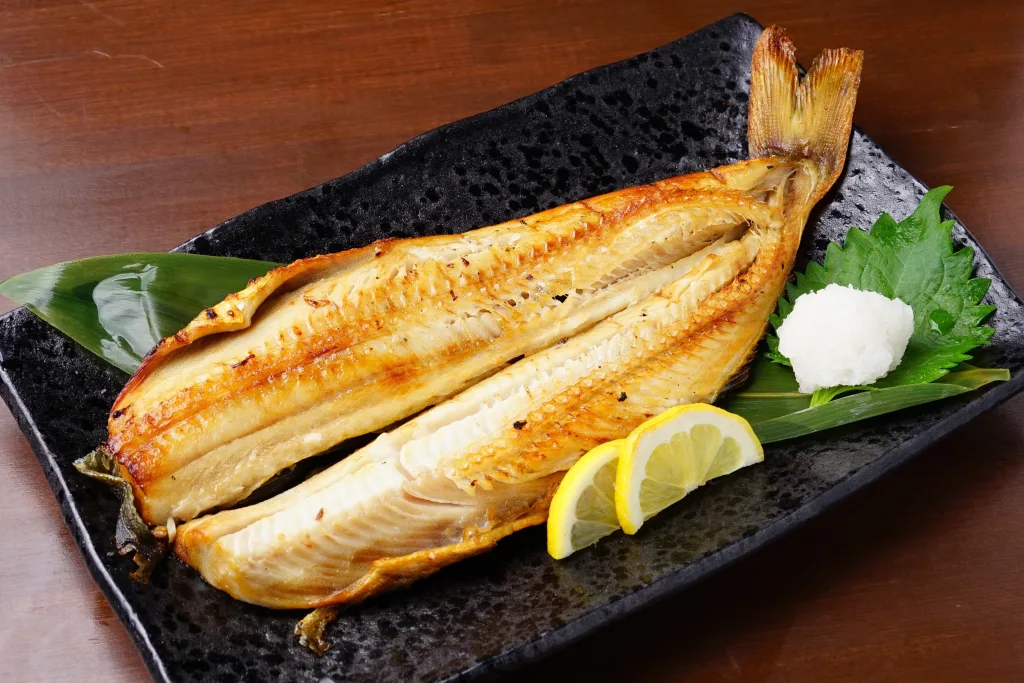 Grilled Hokke, a Fish often found in restaurants in Hokkaido.